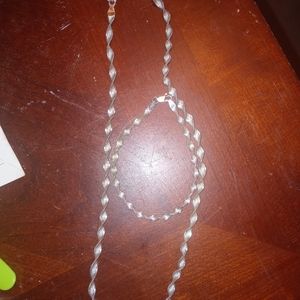 STERLING SILVER NECKLACE AND BRACELET
